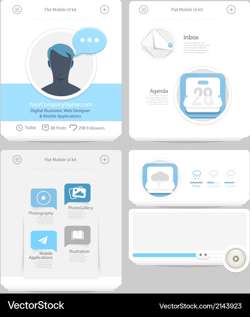 Communication web design elements Vector Image