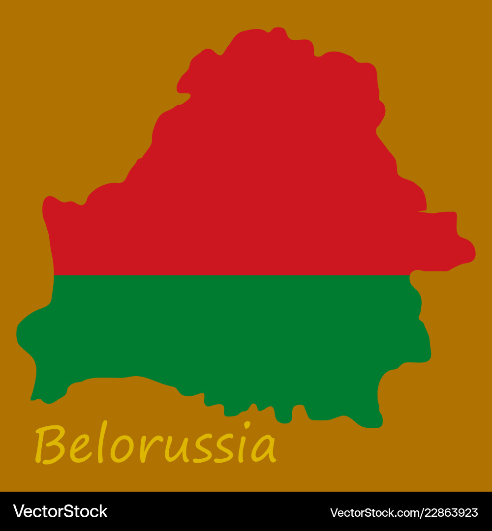 Detaillierte Karte von belarus mit nationaler Flagge Detaillierte Karte von belarus mit nationaler Flagge vektorbild