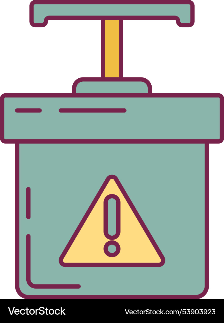 Detonator line icon dynamite explosive launcher Vector Image