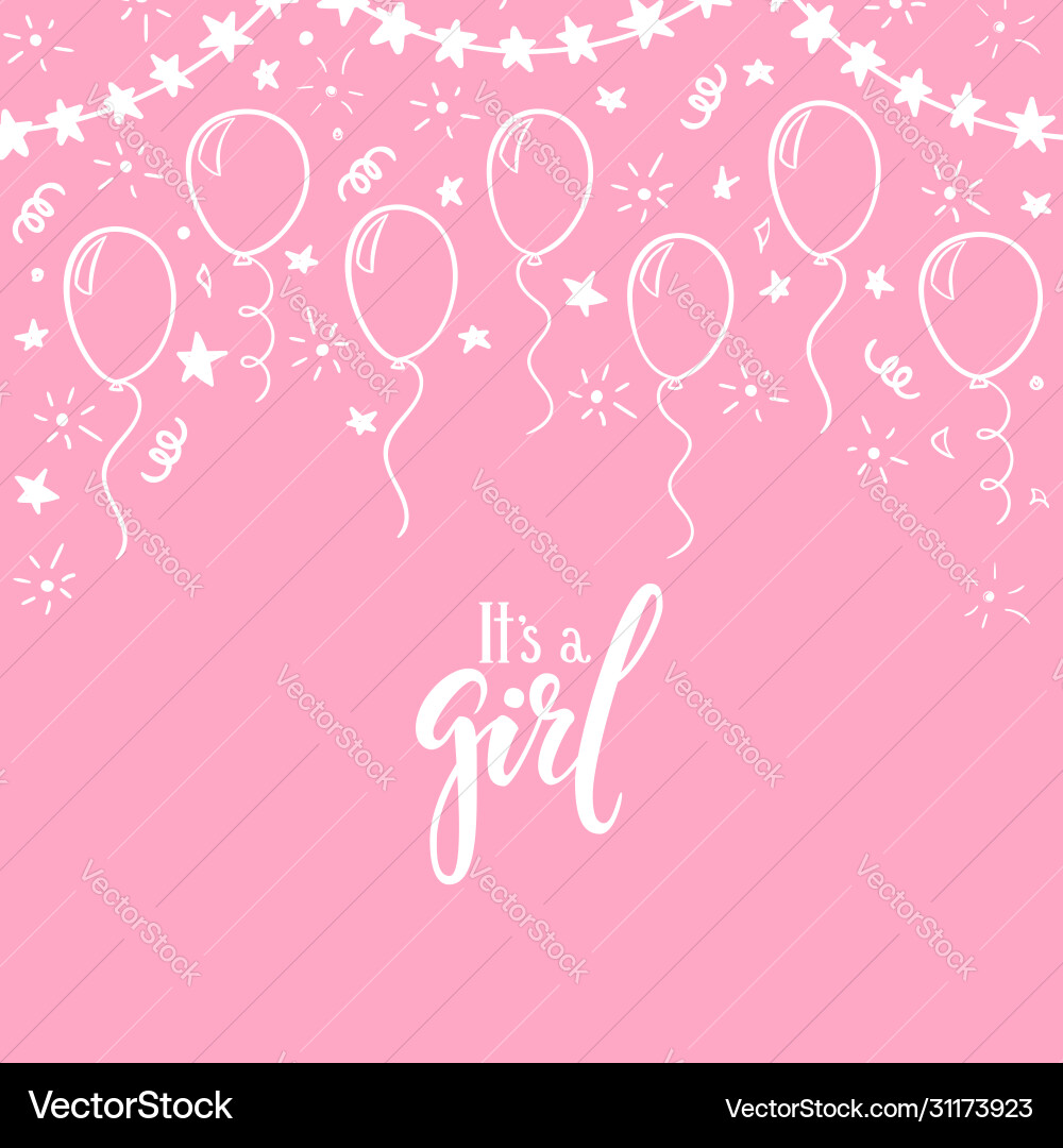 Doodle gold balloon hand drawn calligraphy it s Doodle gold balloon hand drawn calligraphy it s vector image