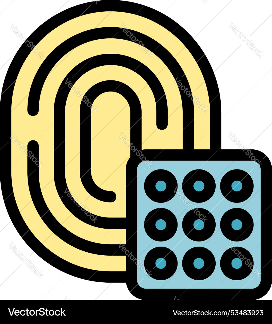 Fingerprint security system access with password Fingerprint security system access with password vector image