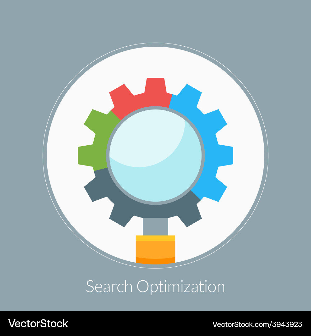 Flat design concept for search optimization vector image