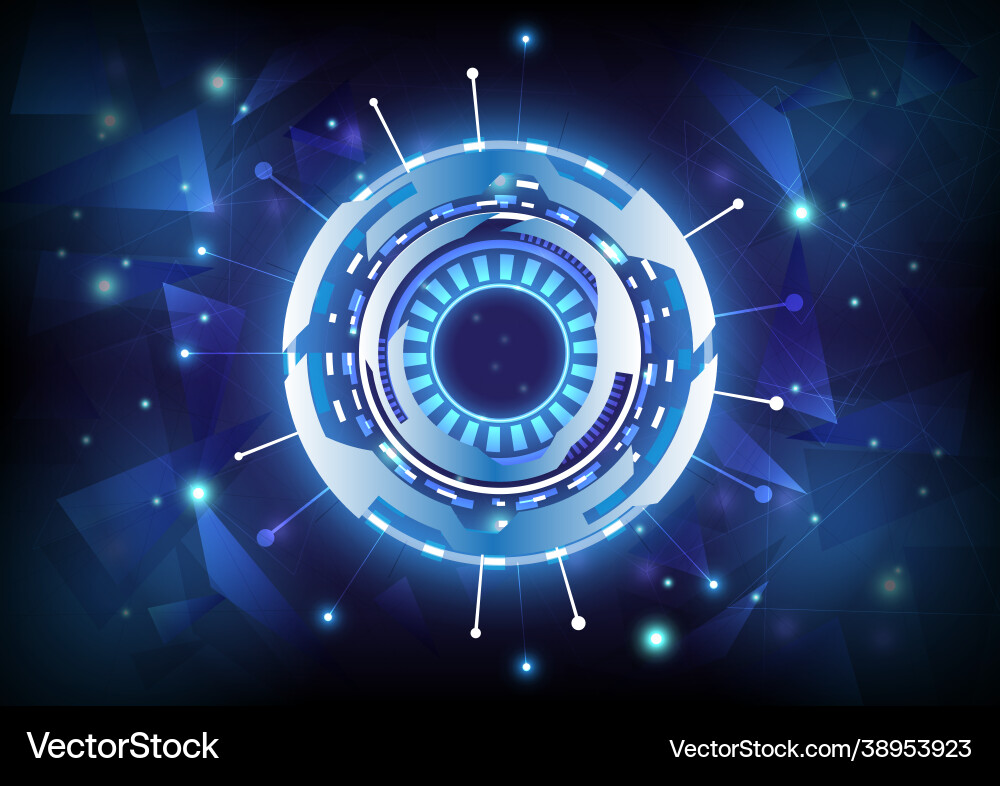 Futuristic sci-fi glowing hud user data engineer Futuristic sci-fi glowing hud user data engineer vector image