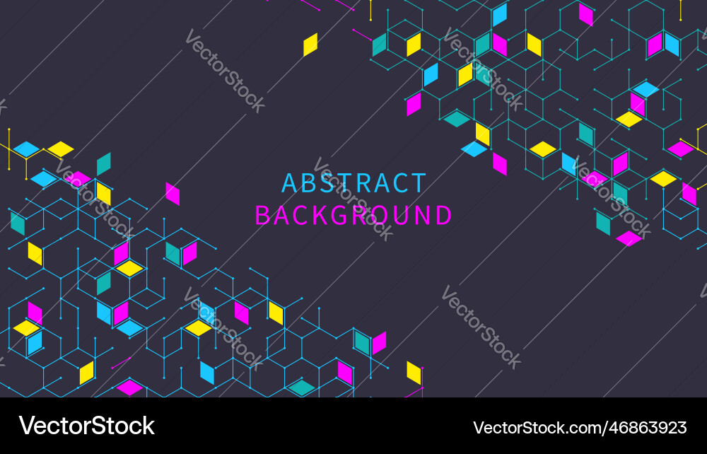 Geometric pattern with cubes and hexagons Geometric pattern with cubes and hexagons vector image
