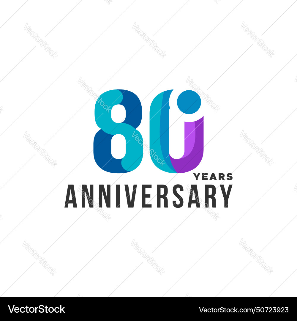 Gradient anniversary number design collection Gradient anniversary number design collection Vector Image