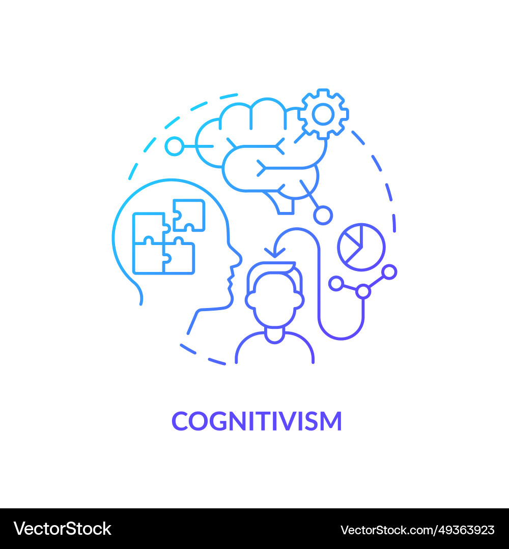 Gradient line icon cognitivism concept Gradient line icon cognitivism concept Vector Image