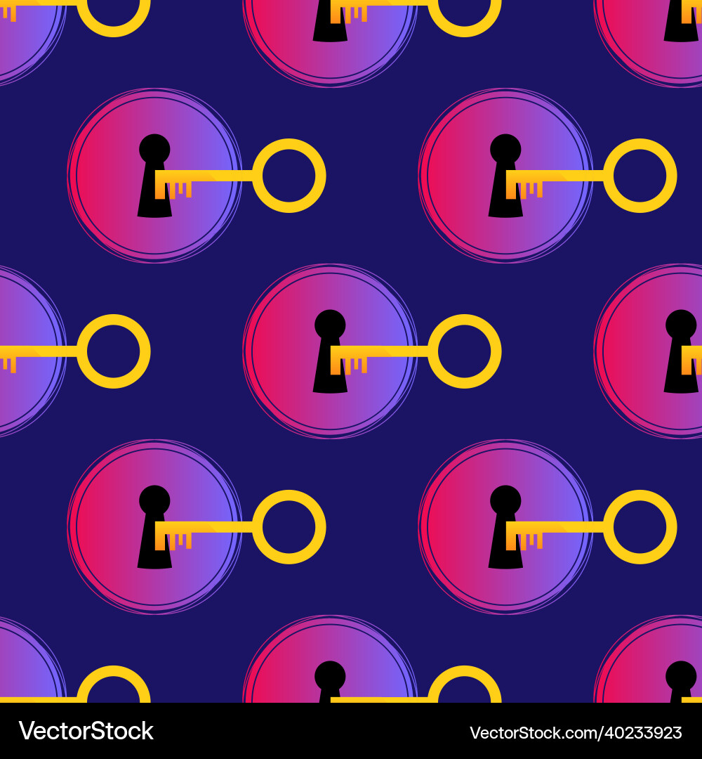 Key and keyhole seamless pattern background Key and keyhole seamless pattern background vector image