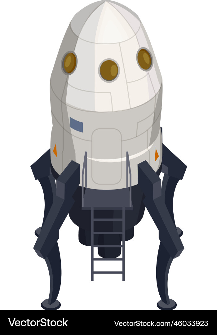 Mars landing module composition Vector Image
