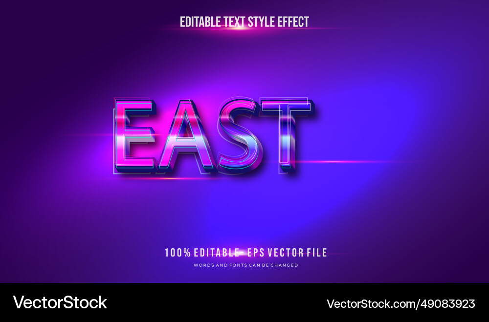 Modern editable text style effect gradient color Vector Image