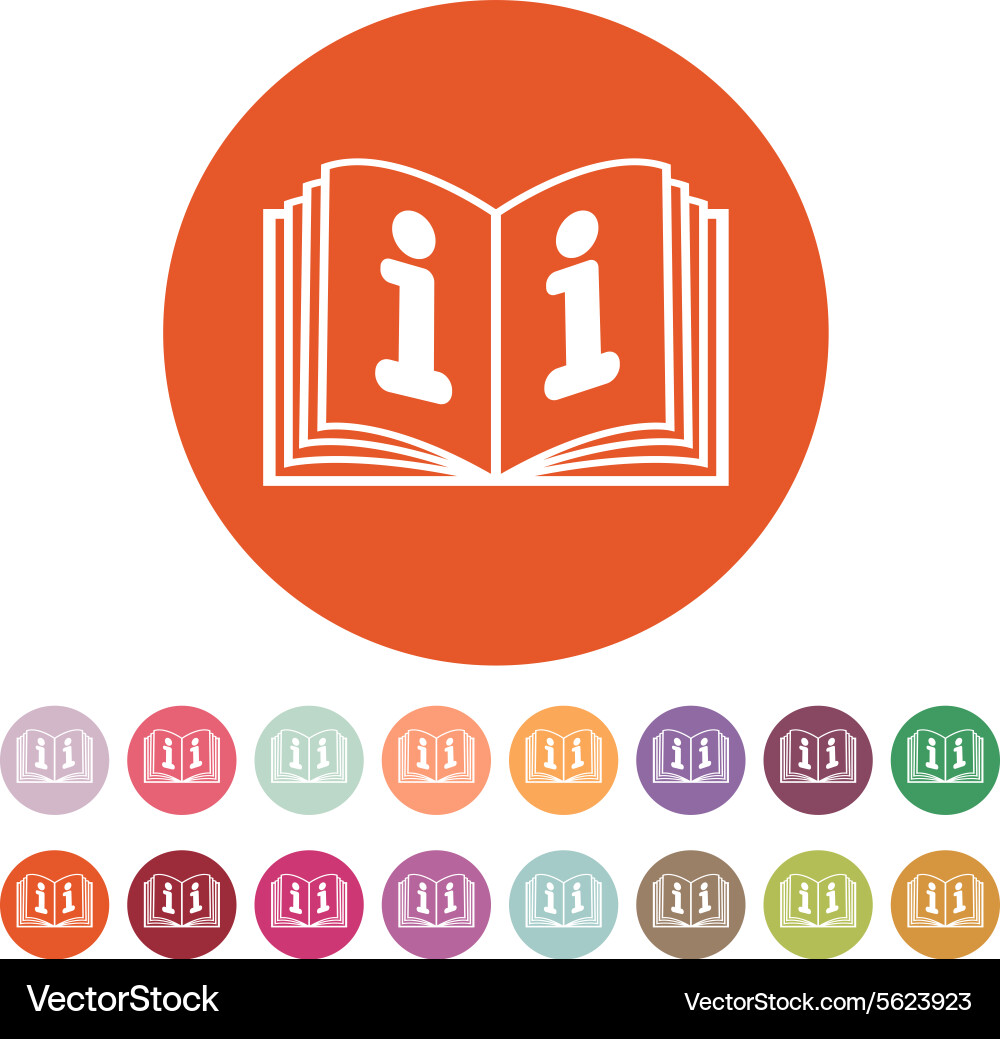 Open book icon manual and tutorial vector image