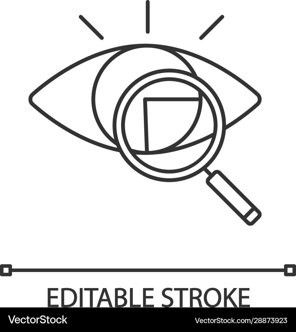 Retina scan linear icon Retina scan linear icon vector image