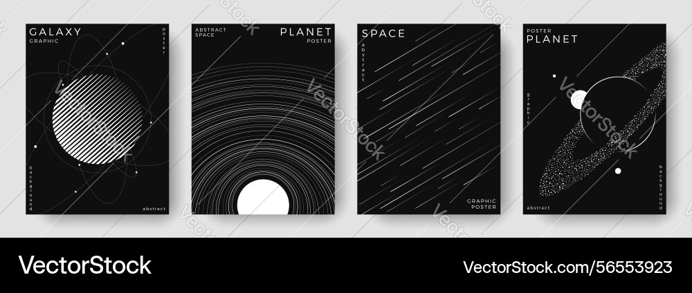 Set of abstract space astronomy backgrounds Set of abstract space astronomy backgrounds vector image