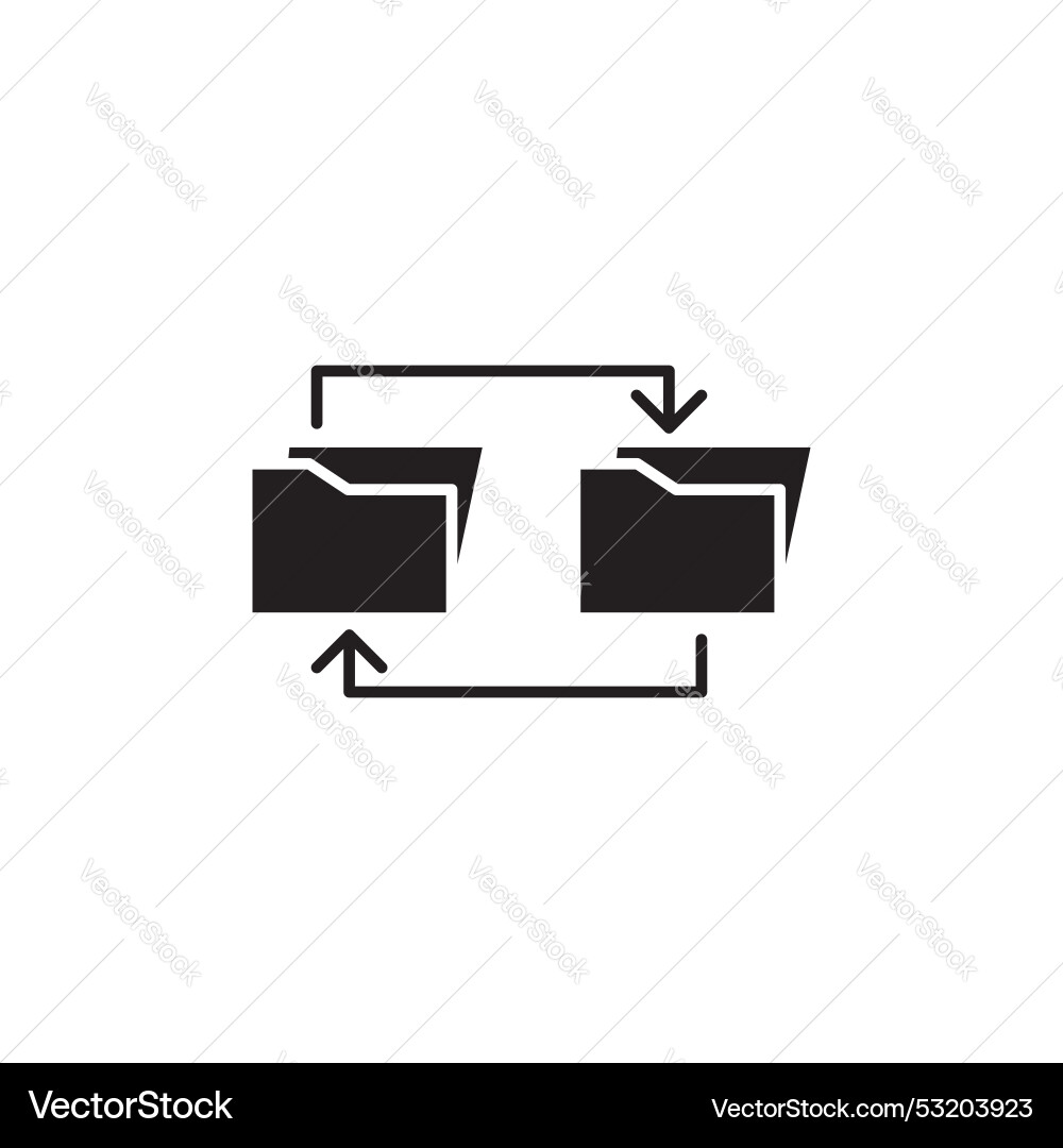 Synchronization icon set share backup data symbol Vector Image