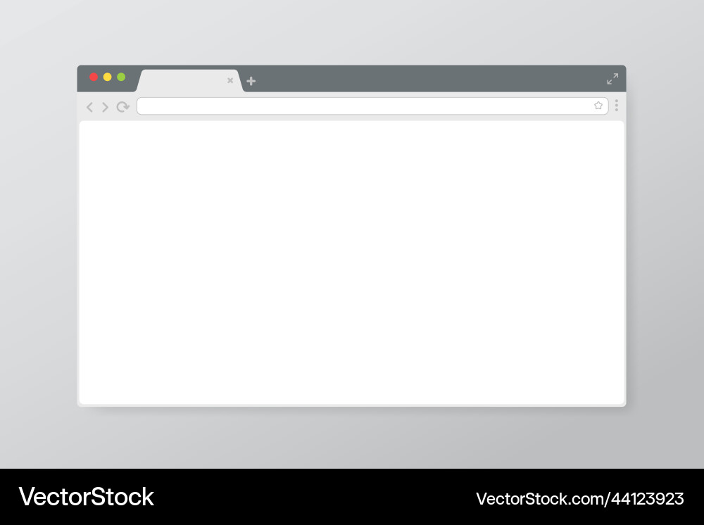 Web browser screen on computer Web browser screen on computer vector image