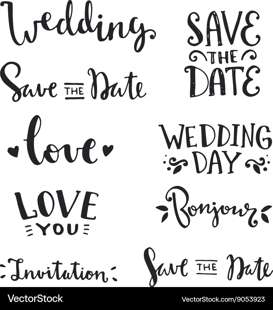 Wedding vintage elements big collection Royalty Free Vector