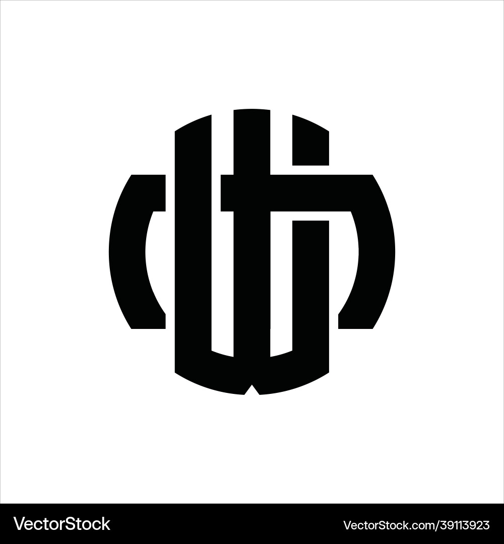 Wm logo monogram design template Vector Image