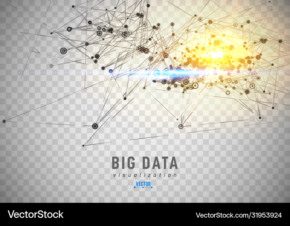 Abstract 3d big data visualization tangled Abstract 3d big data visualization tangled vector image