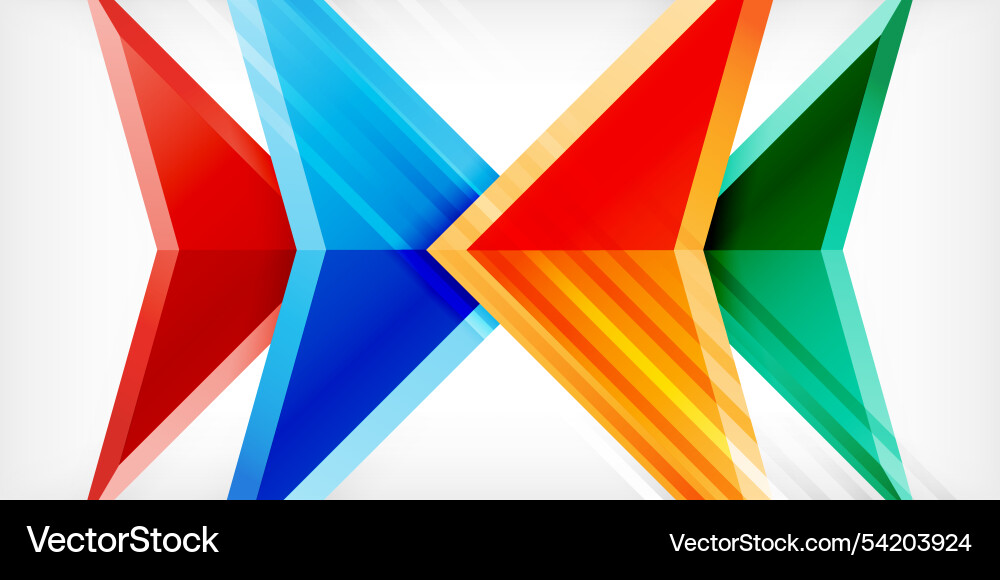 Abstract background color triangles and arrows Abstract background color triangles and arrows Vector Image