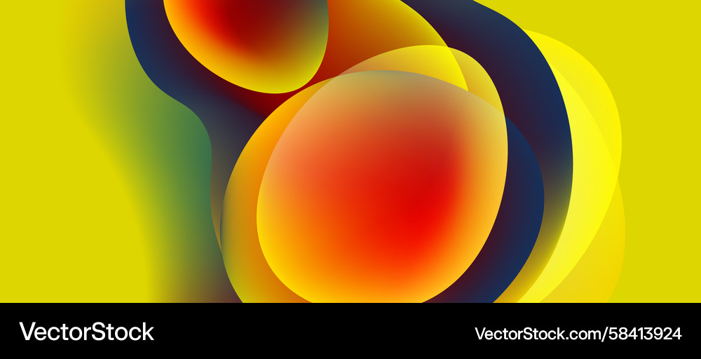 Abstract composition featuring overlapping Vector Image