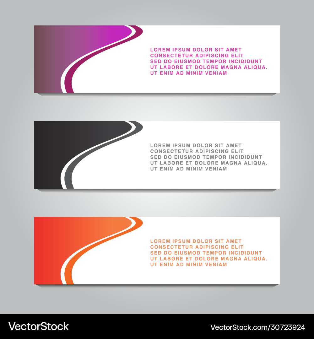 Abstract design web banner colorful gradient Abstract design web banner colorful gradient vector image