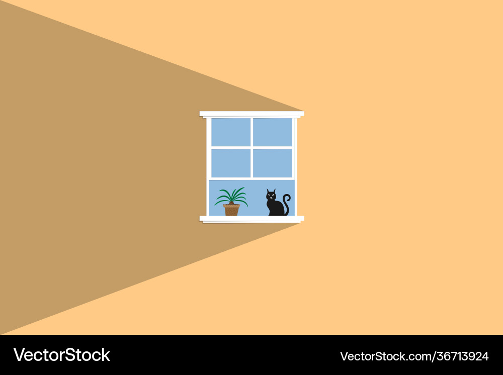 Background in a minimalistic style window Vector Image