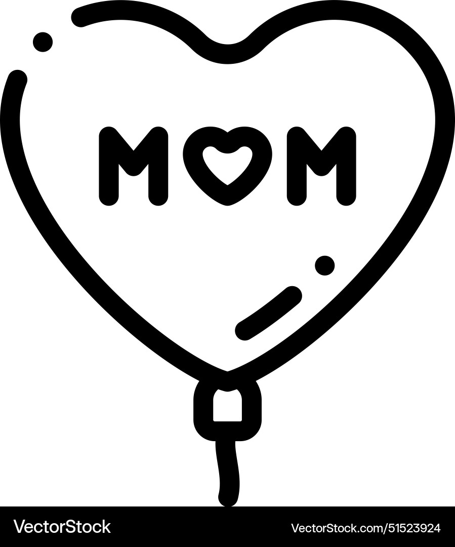 Balloon icon thin linear style design isolated Vector Image