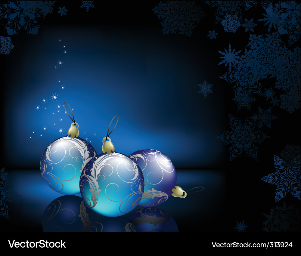Blue Christmas Background – Royalty-Free Vector | VectorStock