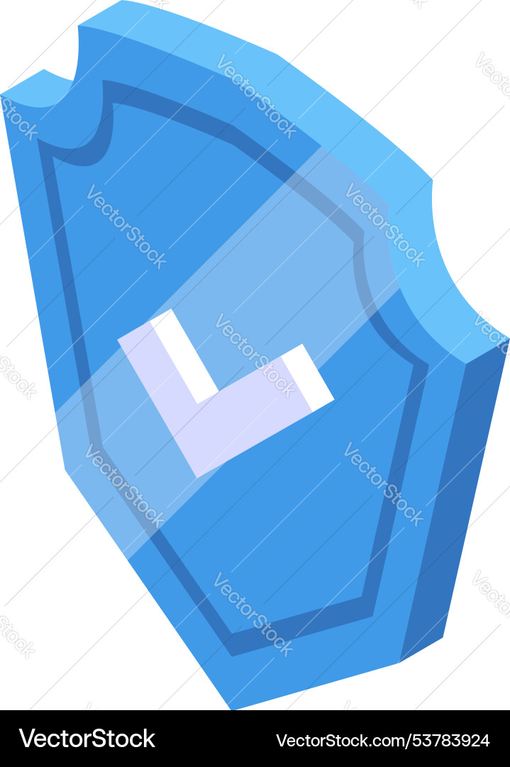 Blue shield with a checkmark is showing Blue shield with a checkmark is showing vector image