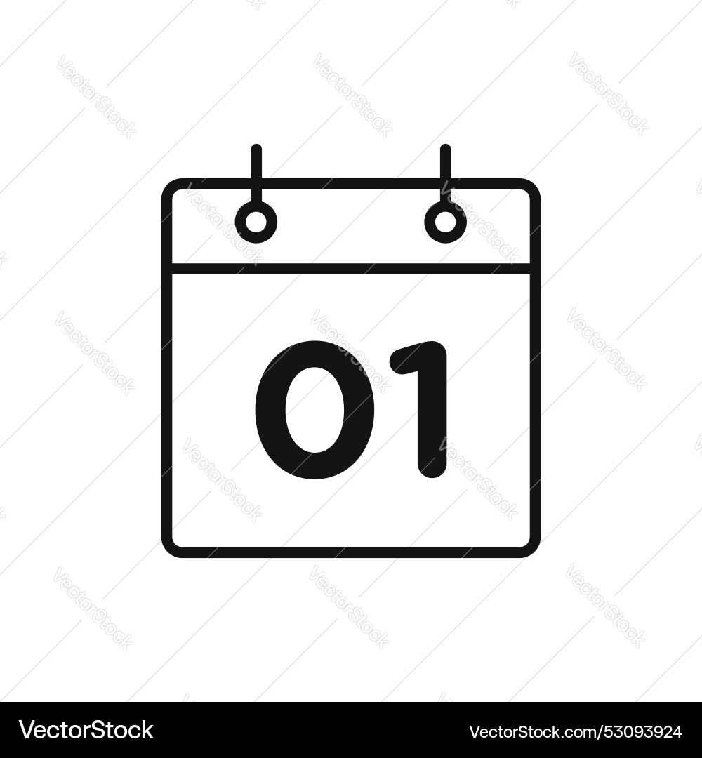 Calendar day icon isolated on white background Vector Image
