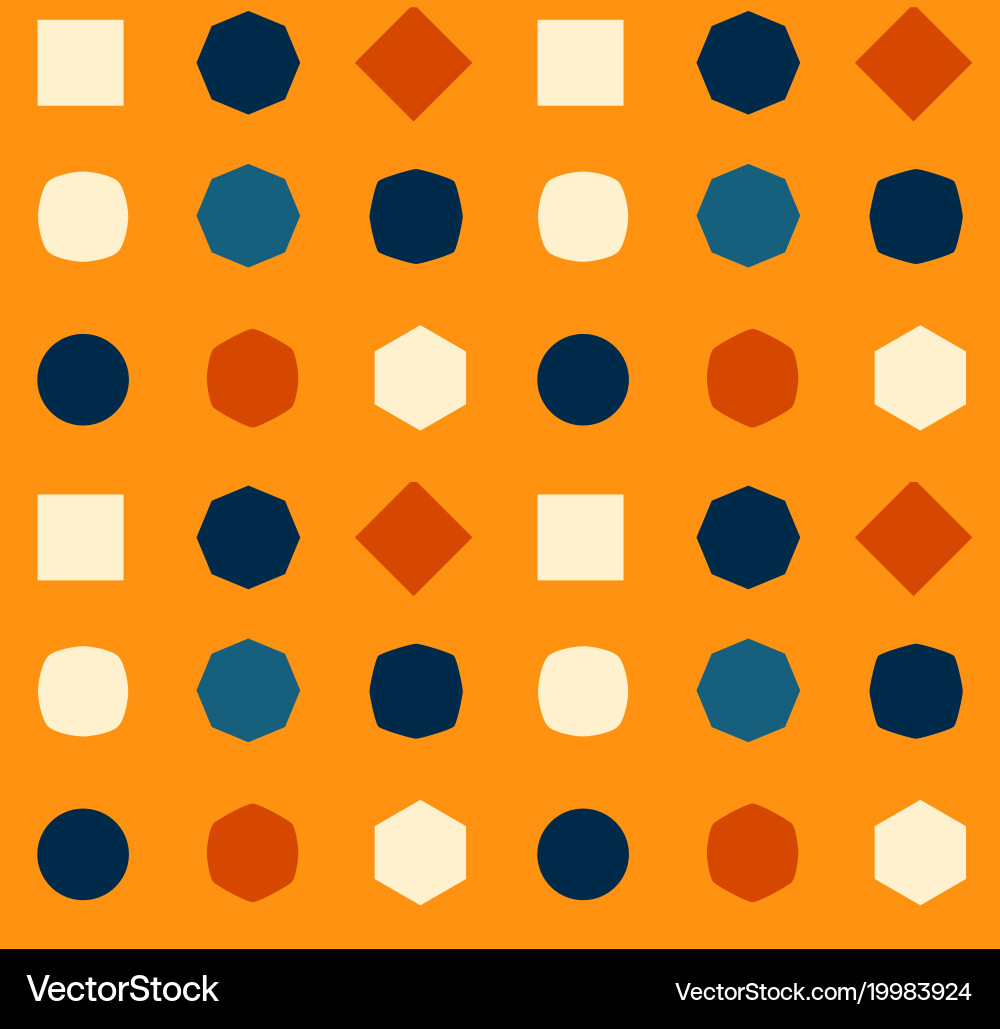 Changing shapes seamless pattern vector image