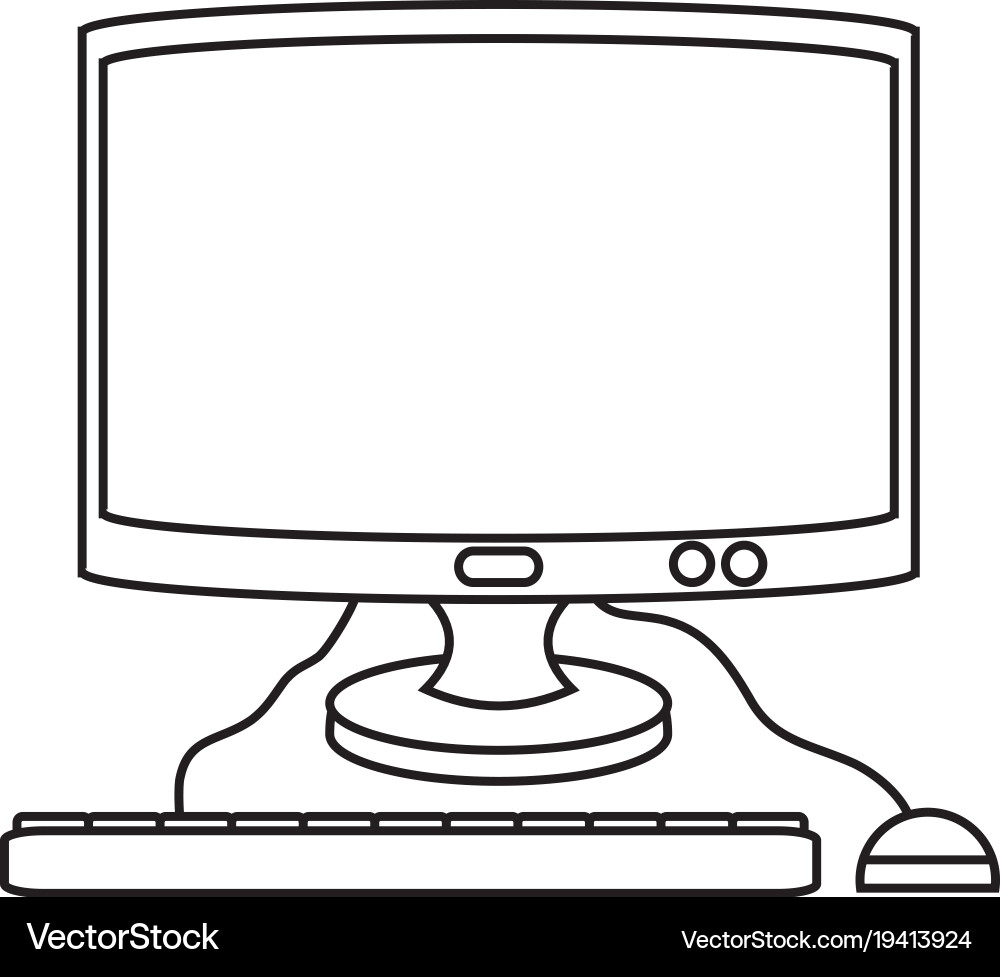 Computer device icon Vector Image