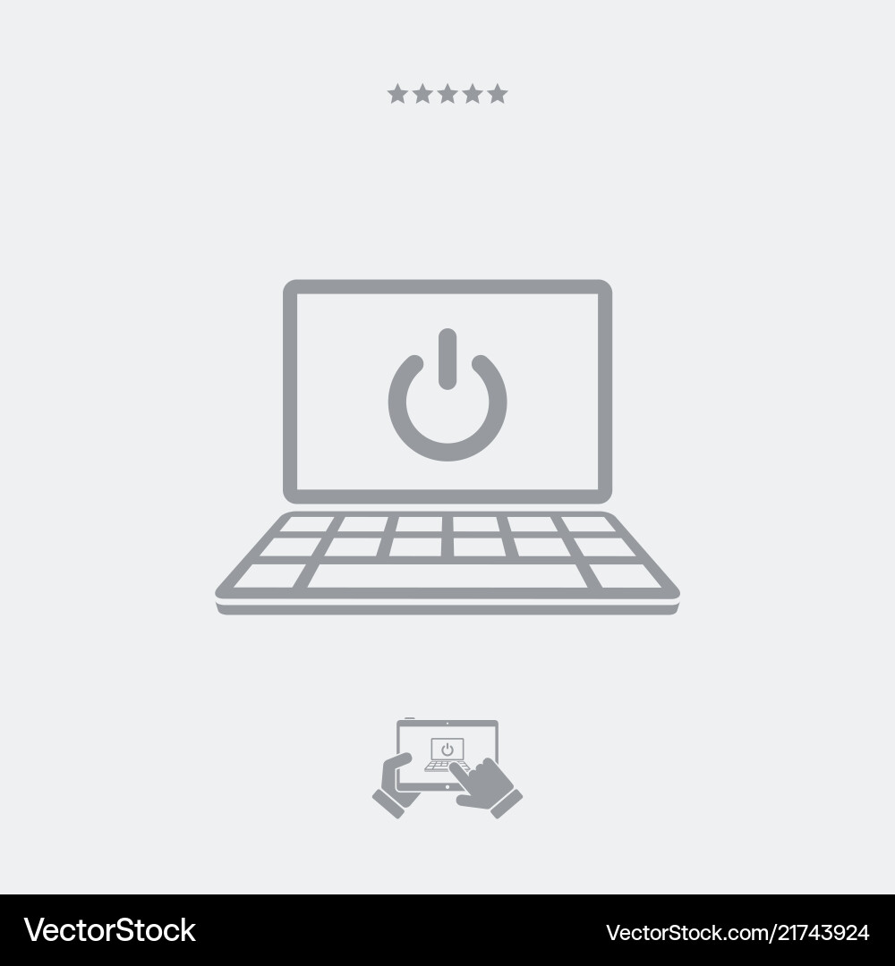 Computer power switch icon Computer power switch icon vector image