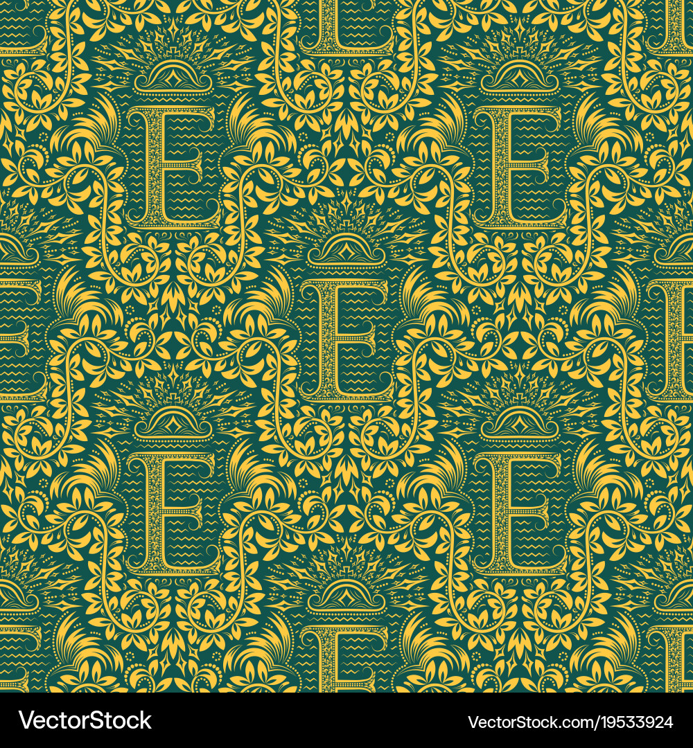 Damask seamless pattern repeating background vector image