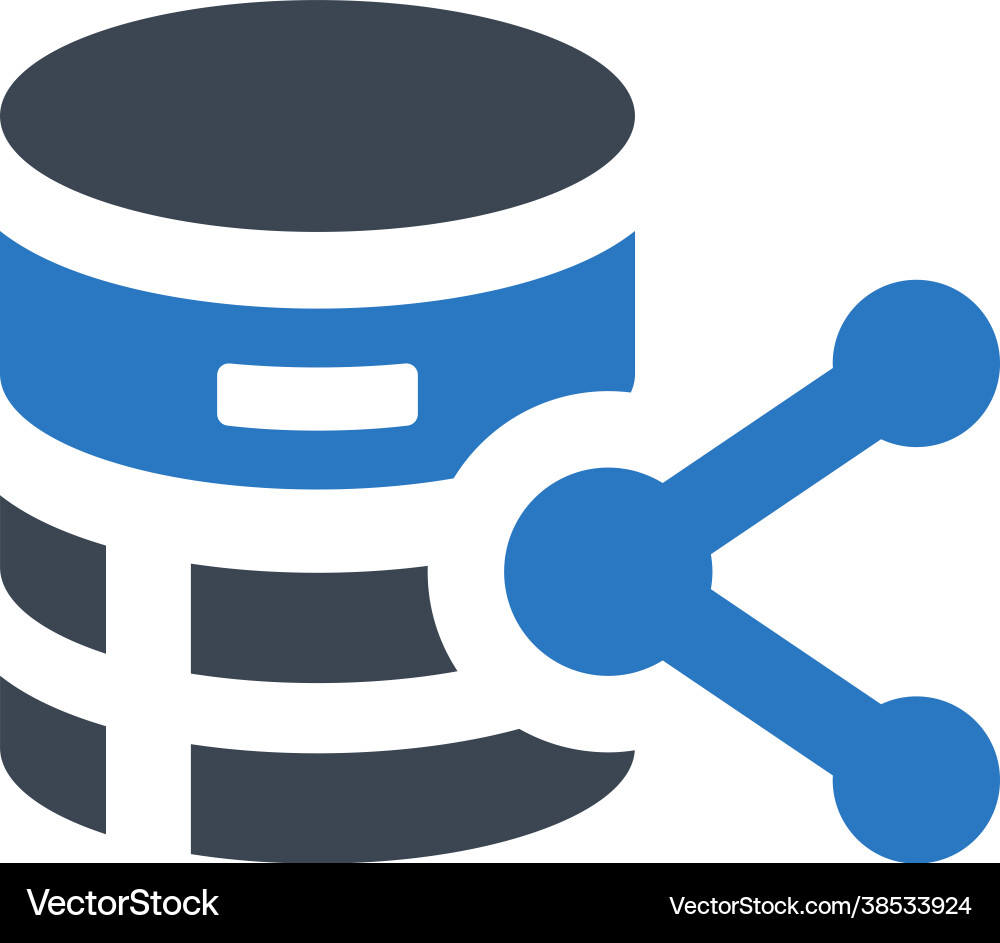 Database share icon vector image
