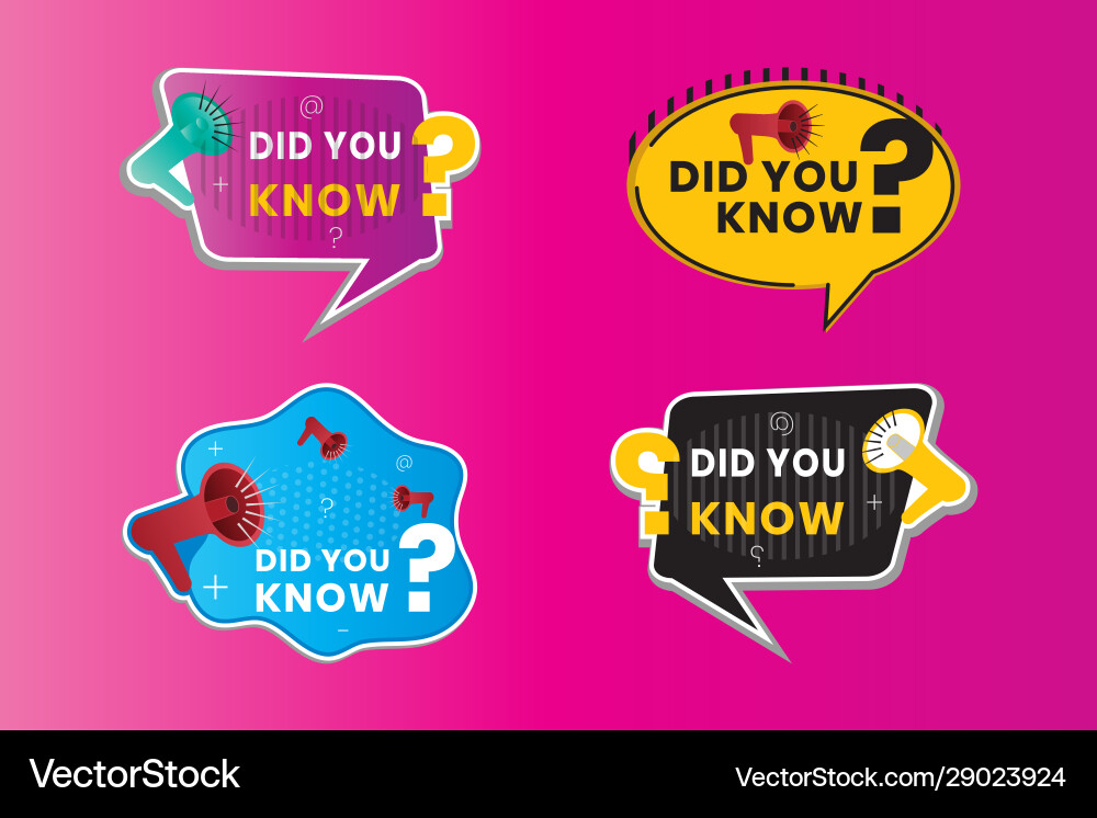 Did you know in form text for label vector image