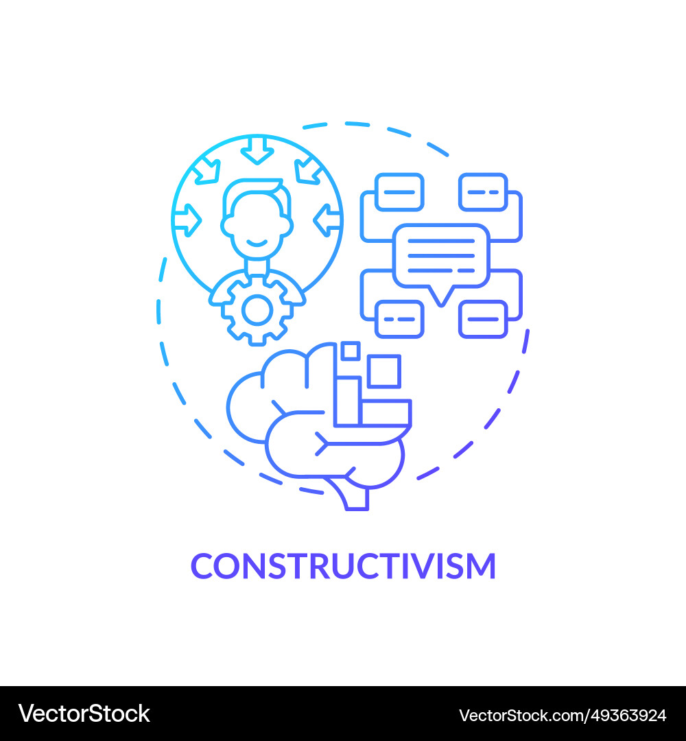 Gradient line icon constructivism concept Gradient line icon constructivism concept vector image
