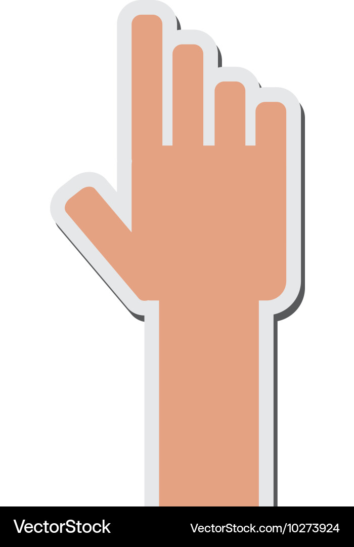 Hand pointing with index finger icon vector image