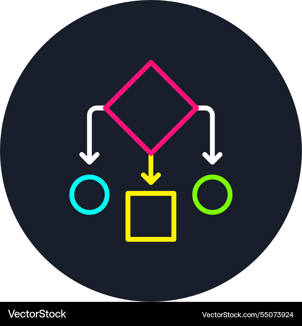 Infrastructure line multi color icon Vector Image