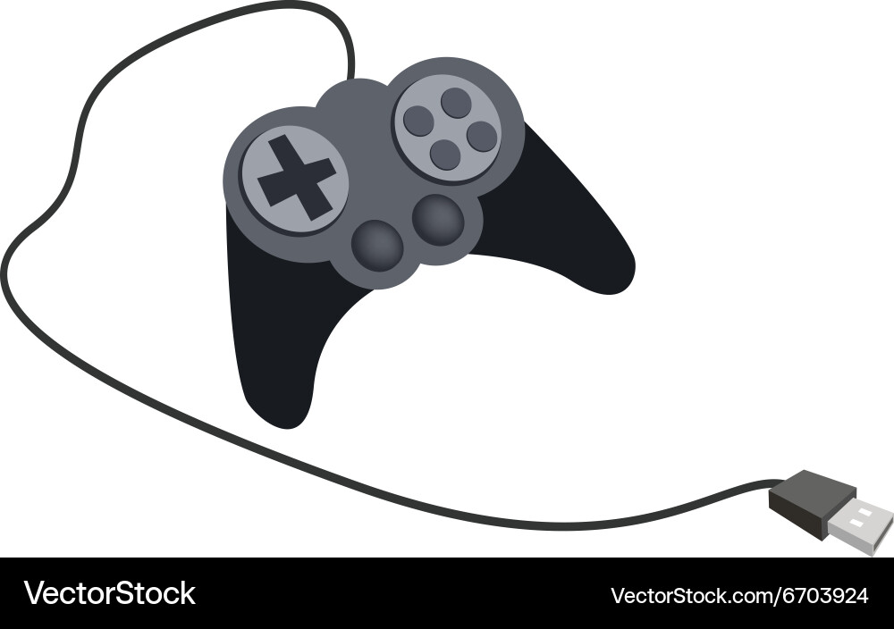 Joystick with buttons on a white background Vector Image