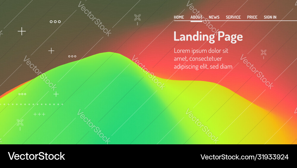 Landing page for website and mobile app modern Landing page for website and mobile app modern Vector Image