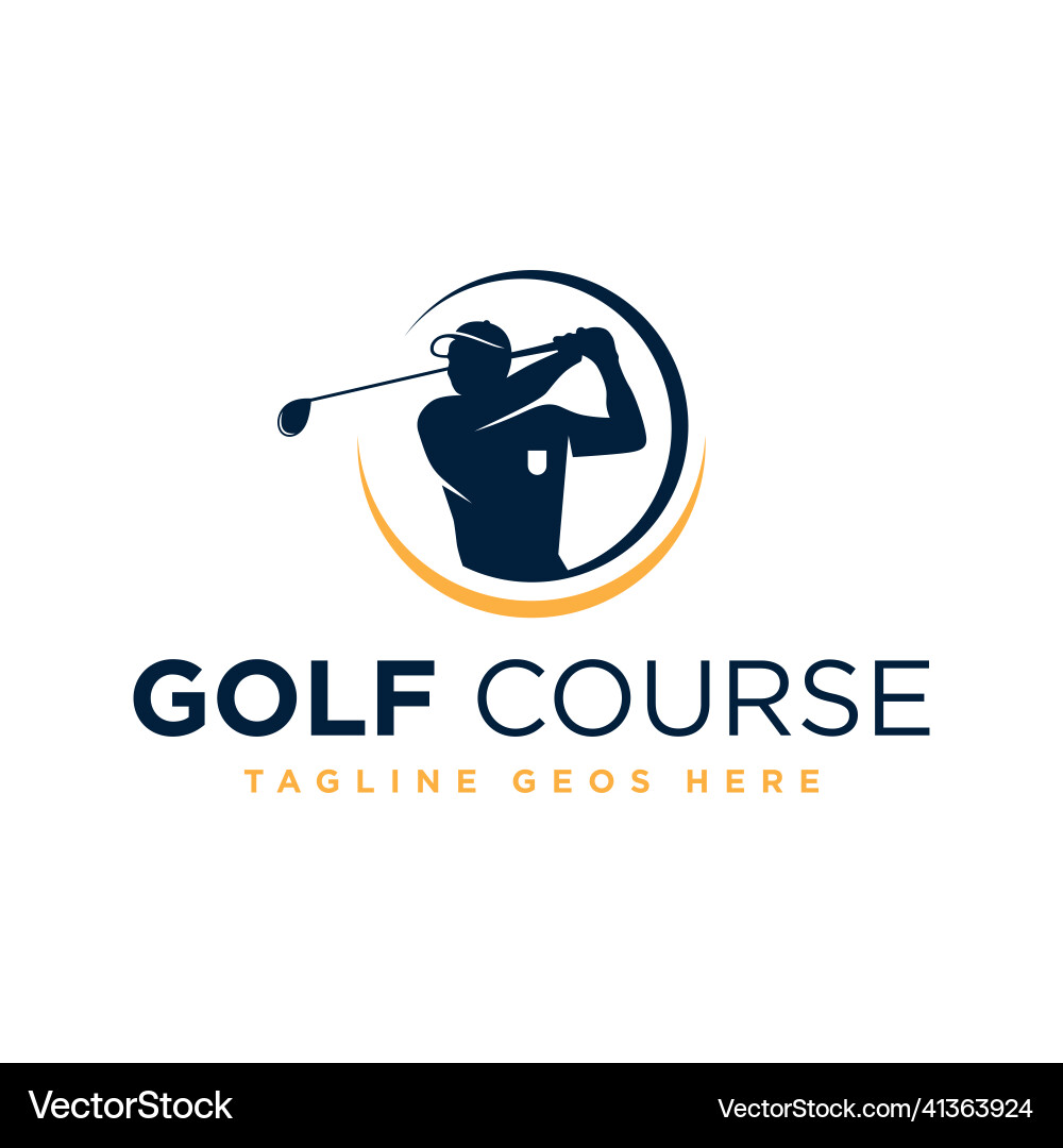 Men's Golf Logo - Sport & Recreation Vector Image
