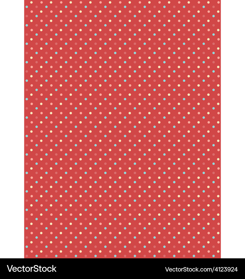 Multicolor Dot Pattern on Red Vector Image