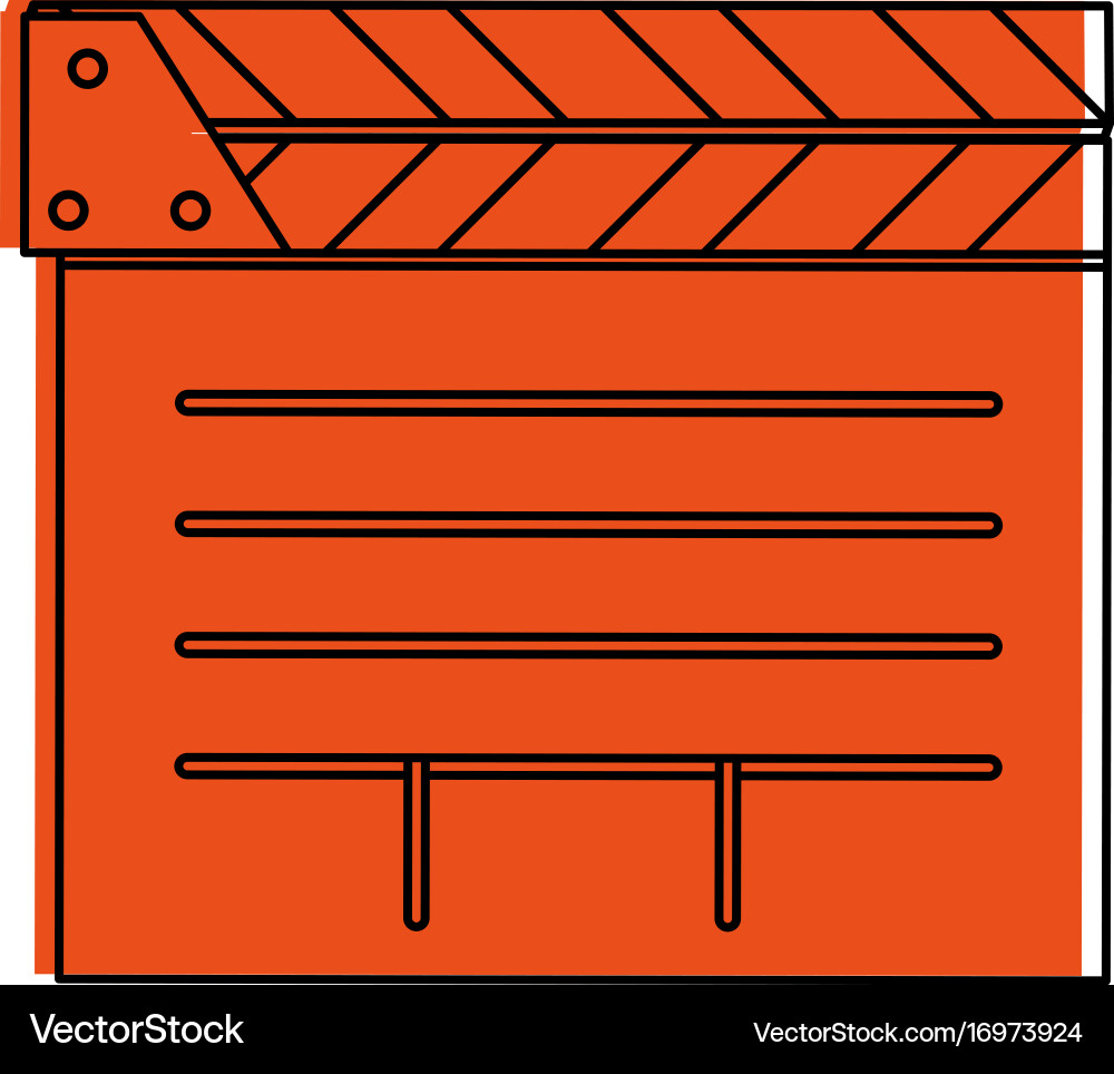 Open clapperboard icon image Vector Image