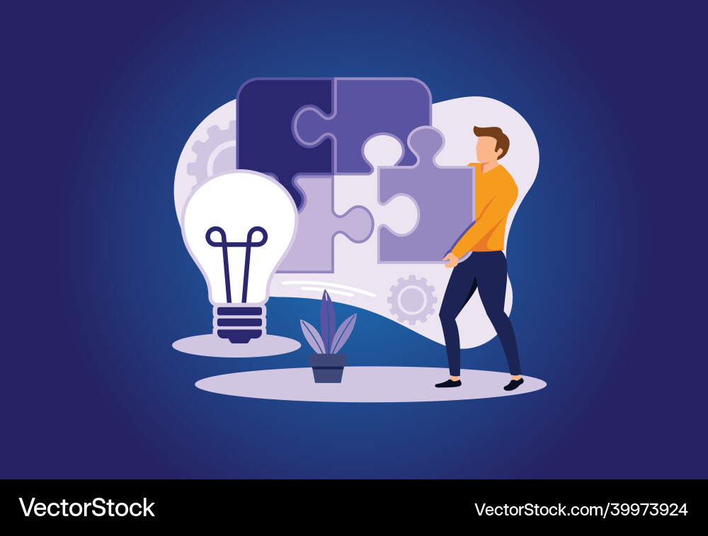 Problem solving vector image