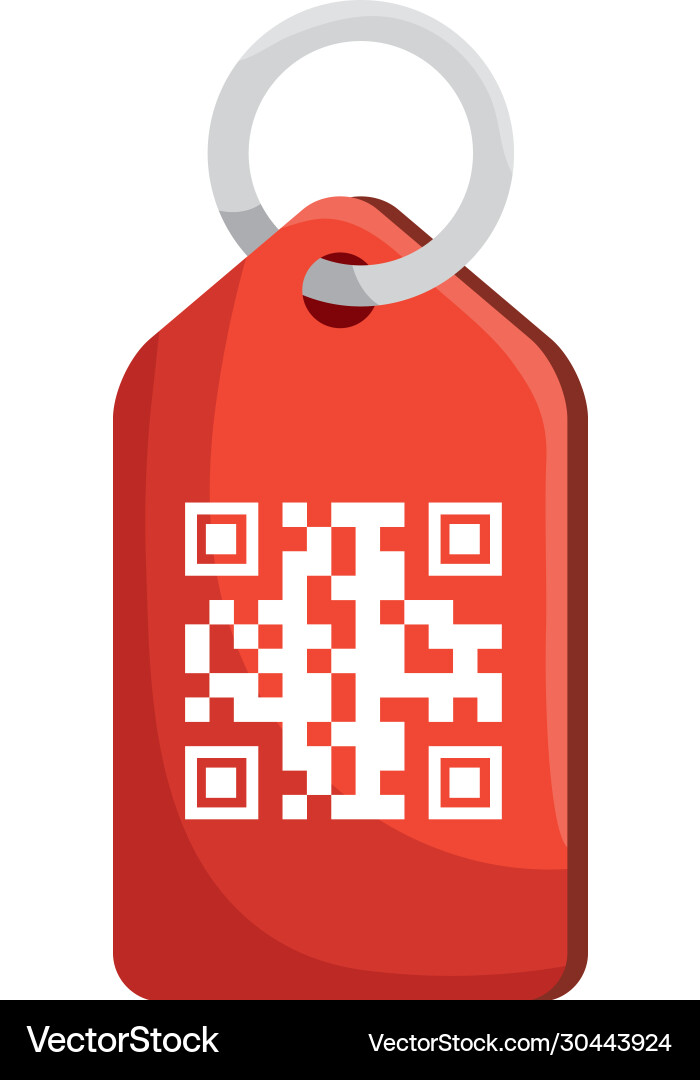 Qr code over label design Vector Image