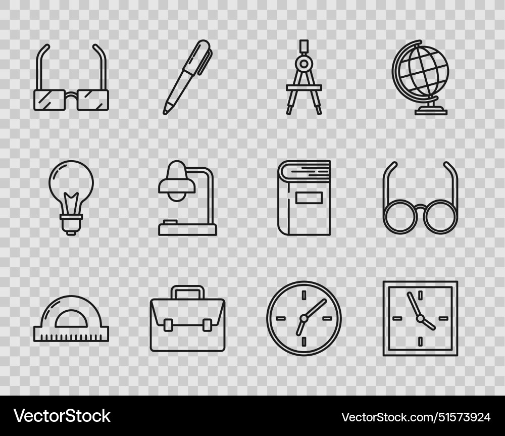 Set line protractor grid for measuring degrees Vector Image