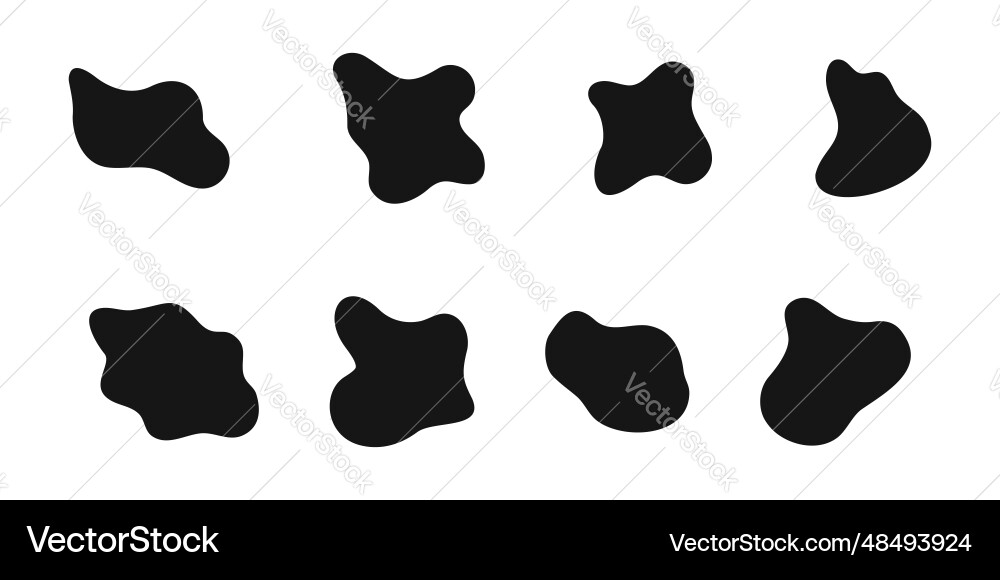 Set of irregular shapes icons organic blobs Set of irregular shapes icons organic blobs vector image