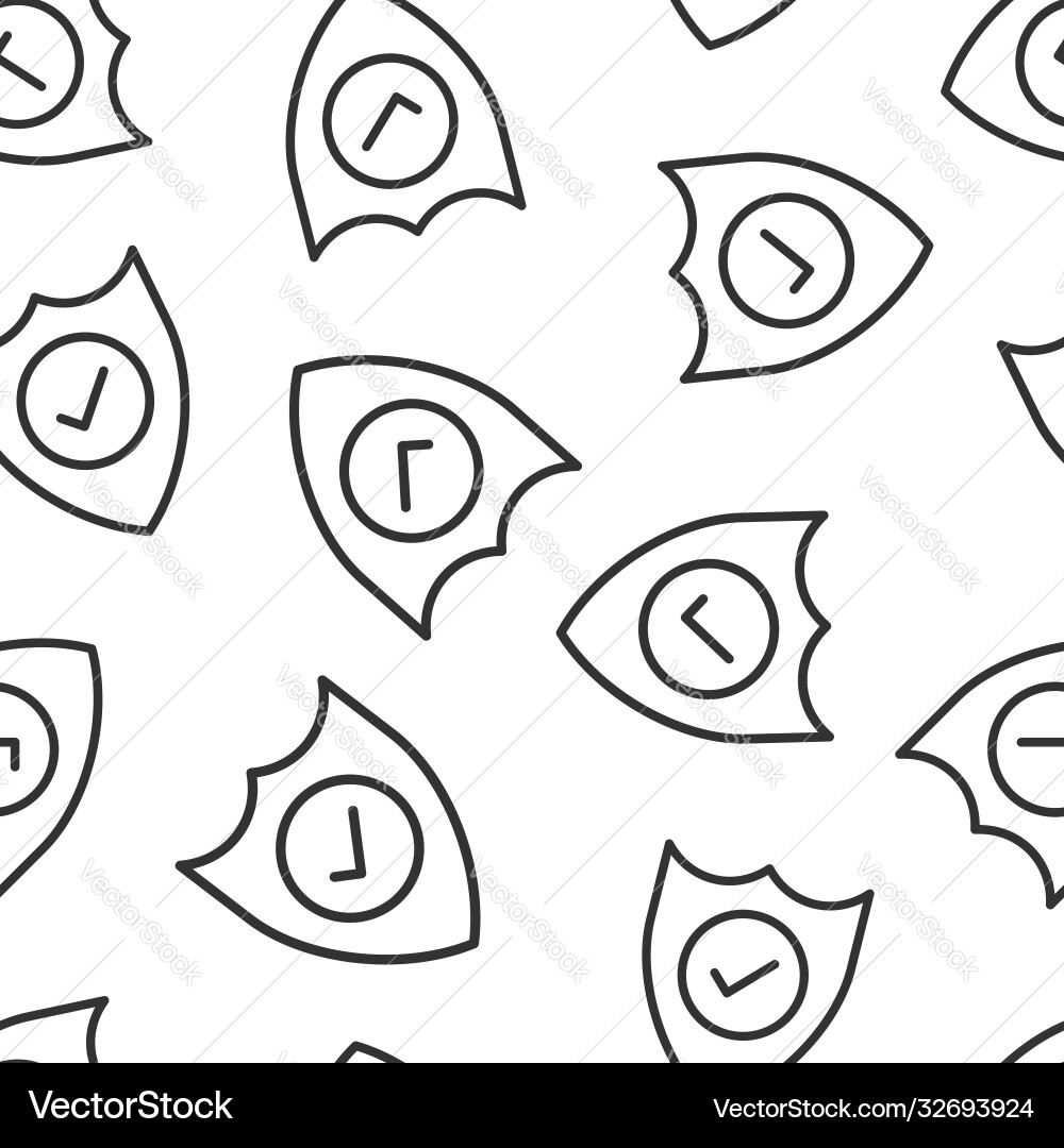Shield with check mark icon in flat style protect Shield with check mark icon in flat style protect Vector Image