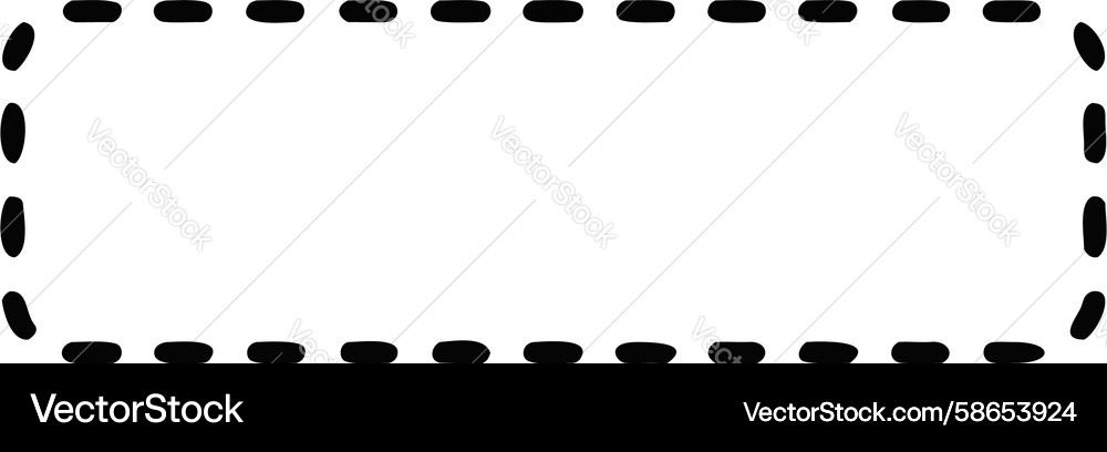 Simple dotted rectangle frame design Vector Image
