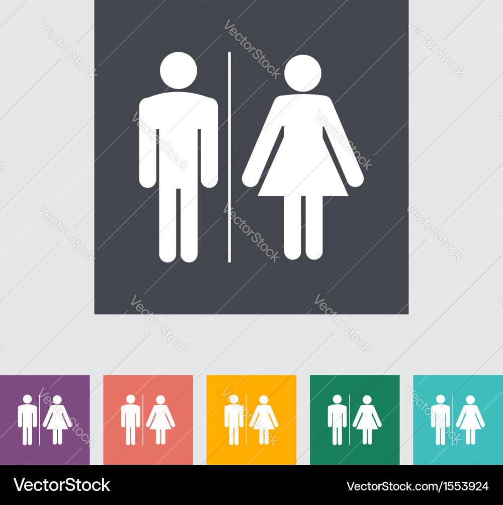 Toilet Icon - Bathroom Symbol vector image